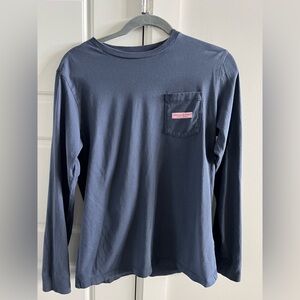 Vineyard vines Navy Long Sleeve Shirt with Pocket